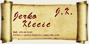 Jerko Klecić vizit kartica